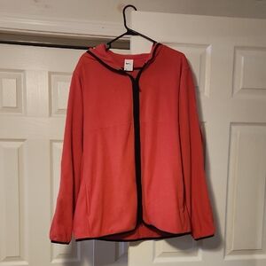 Nike Coral Hooded Zip Jacket with Black Trim